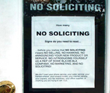 No Soliciting Funny Sign